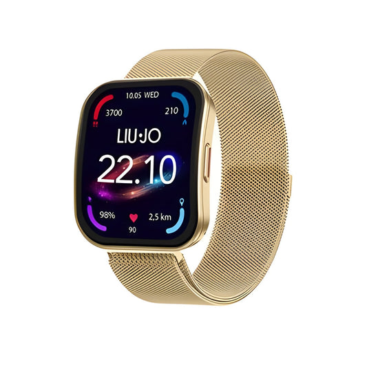 Smartwatch Liu Jo Voice Curved in acciaio oro maglia Milano MISURA UNICA