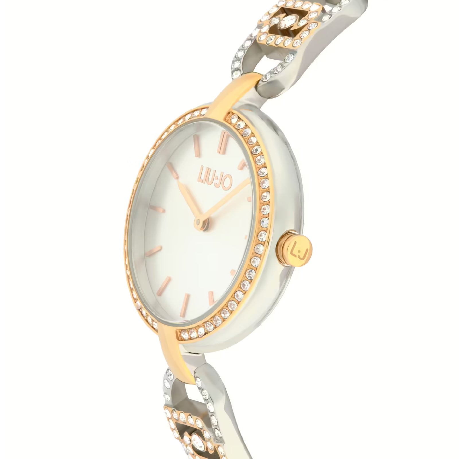 Orologio solo tempo Liu Jo acciaio bicolor cristalli e logo MISURA UNICA