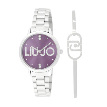 Orologio solo tempo Liu Jo quadrante viola cristalli bianchi MISURA UNICA