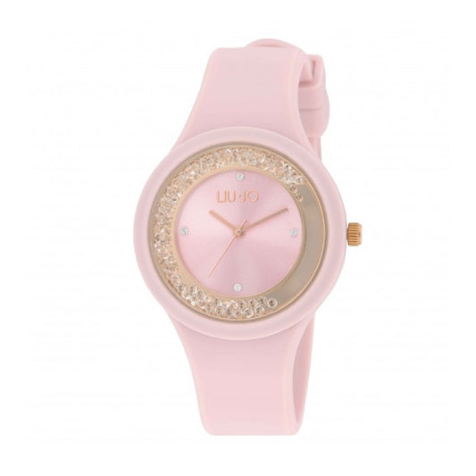 Orologio solo tempo donna Liu Jo in silicone rosa e cristalli MISURA UNICA