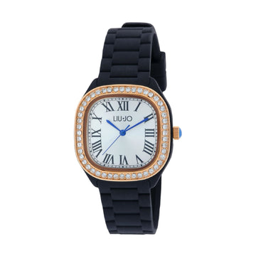 Orologio solo tempo Liu Jo silicone nero e dettagli oro rosa MISURA UNICA