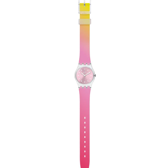 Orologio donna Swatch Deep Wonder in plastica e silicone rosa e gialli 25 mm LK380-2