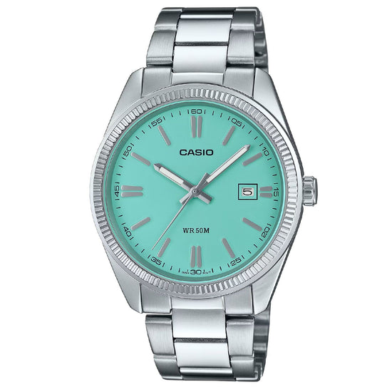 Orologio donna Casio Timeless in acciaio quadrante verde acqua 30mm LTP-1302PD-2A2VEF-1