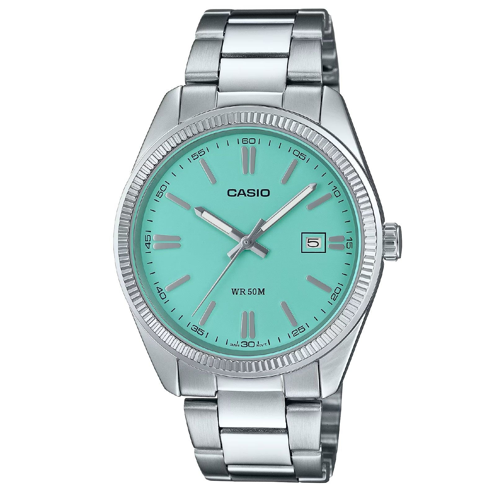 Orologio donna Casio Timeless in acciaio quadrante verde acqua 30mm LTP-1302PD-2A2VEF-1