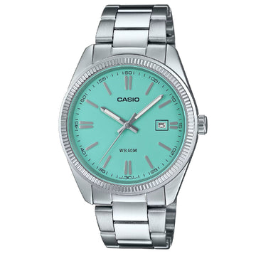 Orologio donna Casio Timeless in acciaio quadrante verde acqua 30mm LTP-1302PD-2A2VEF-1