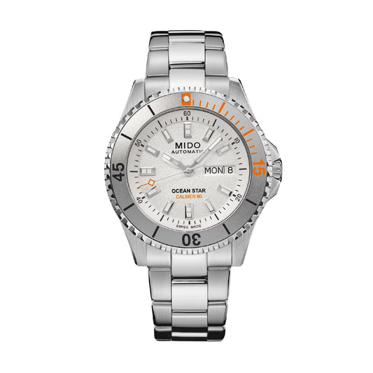 Orologio Mido Ocean Star 200 in acciaio quadrante argento MISURA UNICA