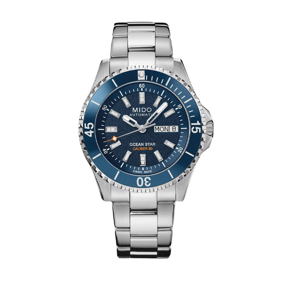 Orologio Mido Ocean Star 200 in acciaio quadrante blu MISURA UNICA