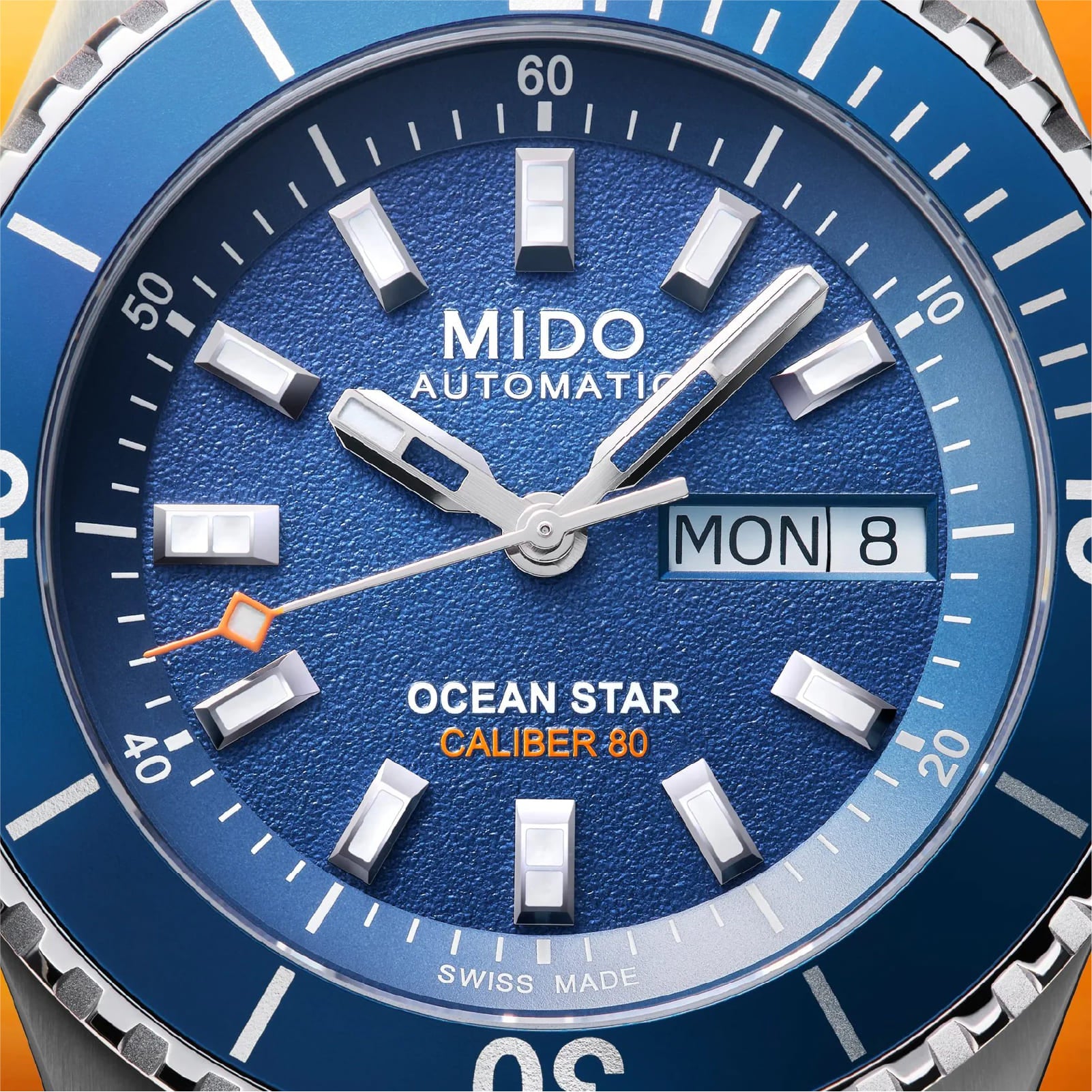 Orologio Mido Ocean Star 200 in acciaio quadrante blu MISURA UNICA