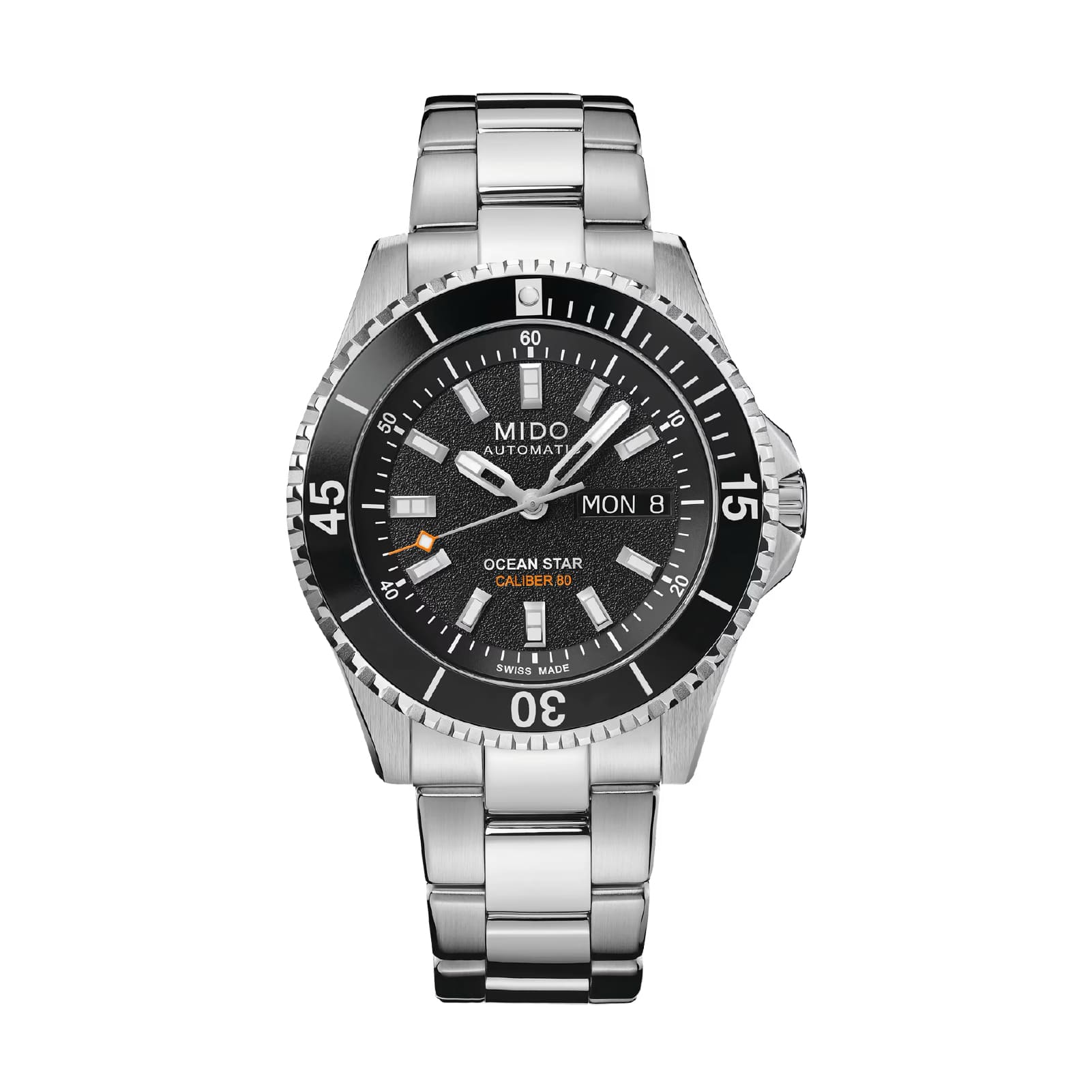 Orologio automatico Mido Ocean Star 200 in acciaio e nero MISURA UNICA