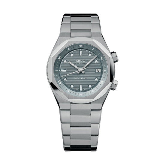 Orologio MIDO Multifort in acciaio con quadrante grigio MISURA UNICA