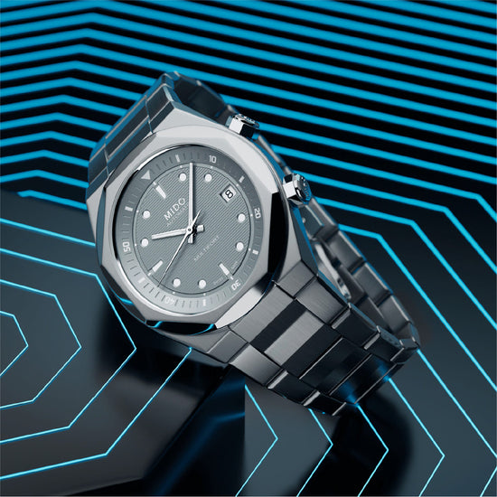 Orologio MIDO Multifort in acciaio con quadrante grigio MISURA UNICA