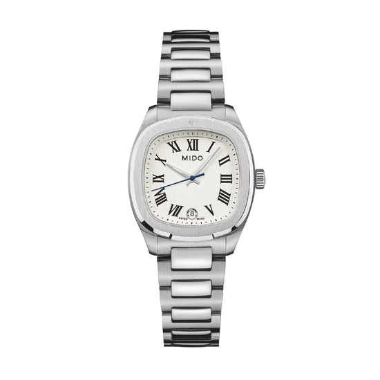 Orologio Mido Multifort TV 28 Quartz in acciaio e bianco MISURA UNICA