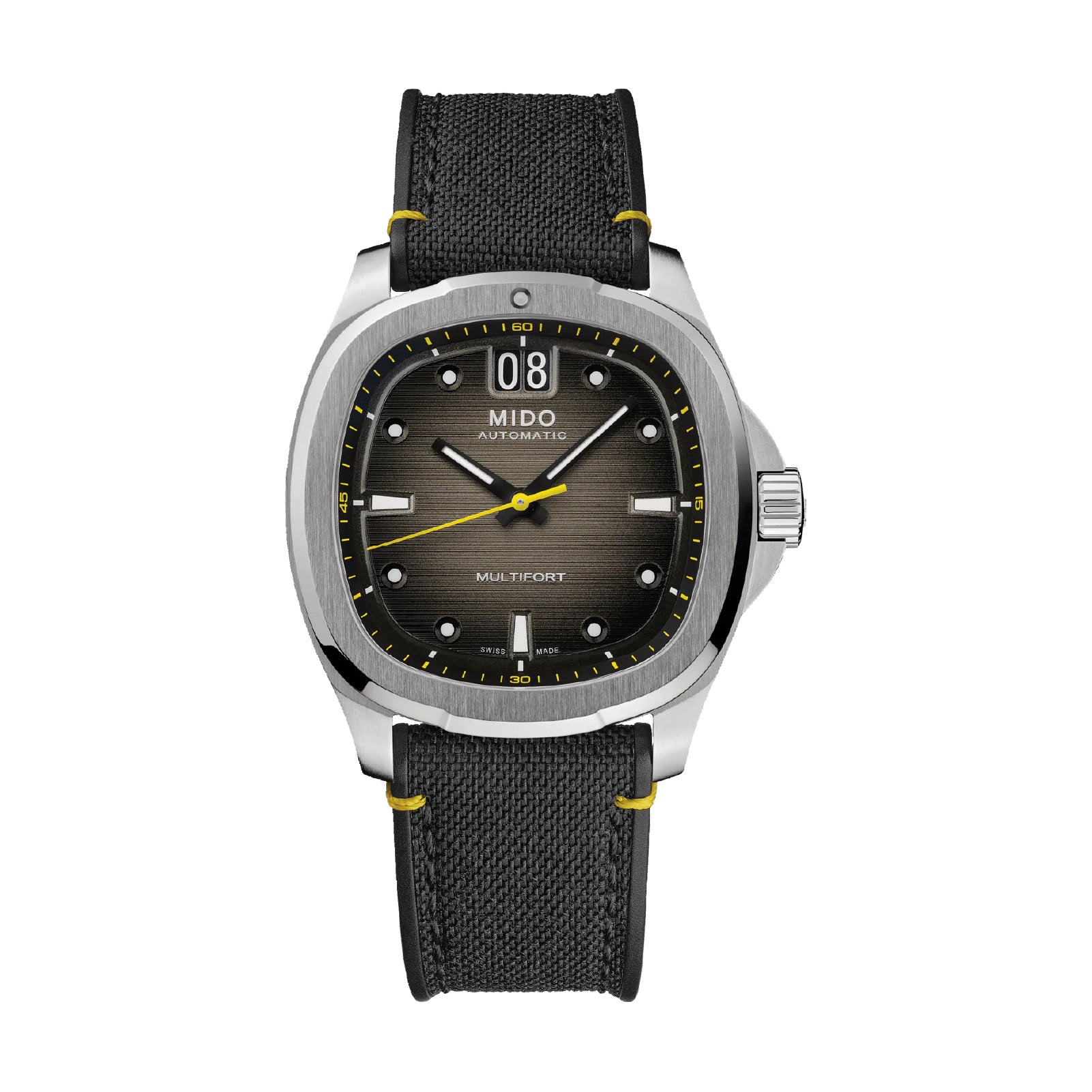 Orologio automatico uomo MIDO Multifort in acciaio e tessuto MISURA UNICA