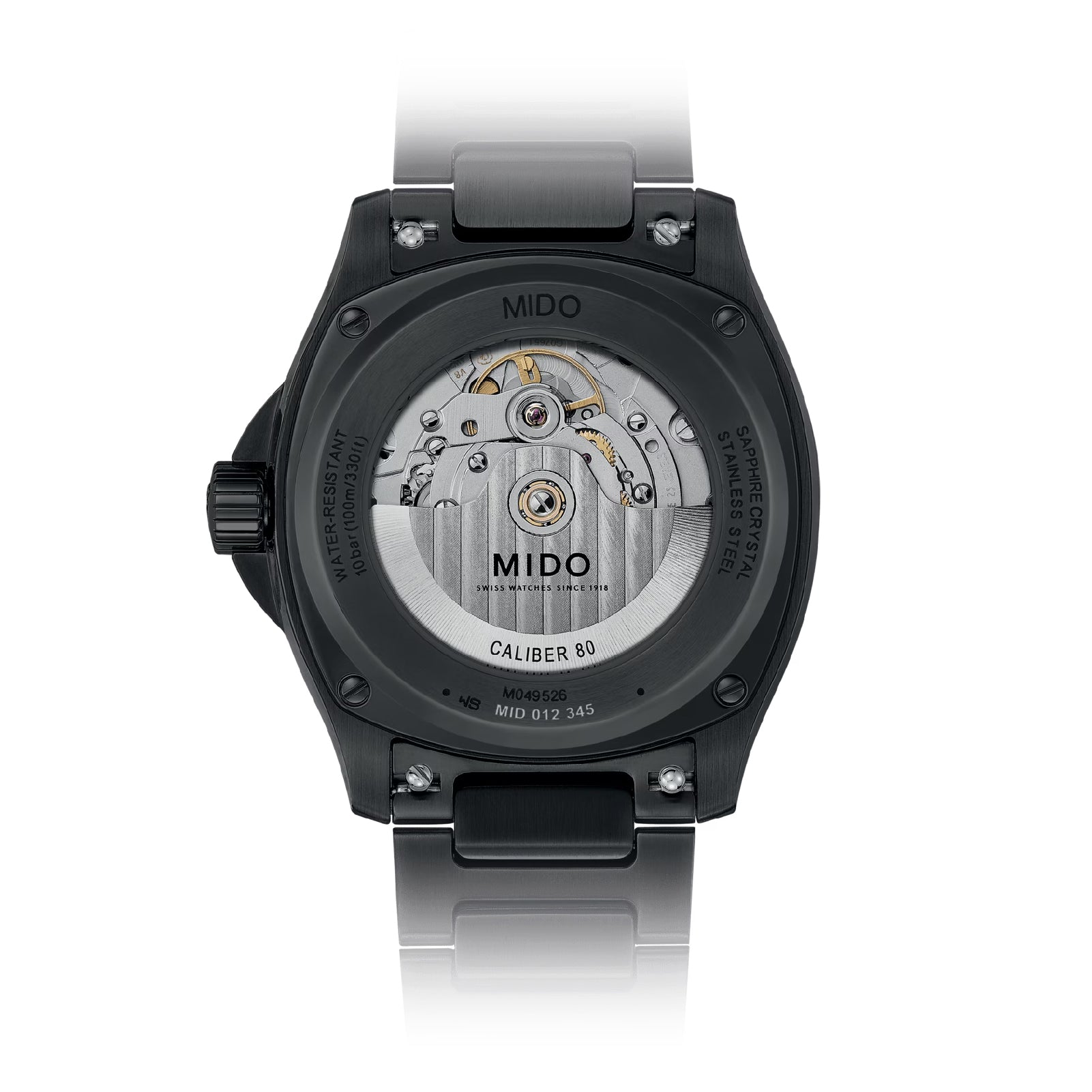 Orologio automatico Mido in acciaio color nero da uomo MISURA UNICA