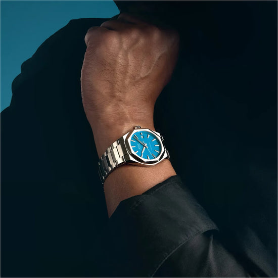 Orologio Mido Multifort 8 One Crown quadrante azzurro 38x40mm MISURA UNICA