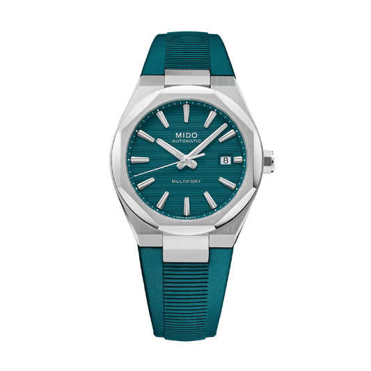 Orologio Mido Multifort 8 One Crown cinturino sintetico verde MISURA UNICA