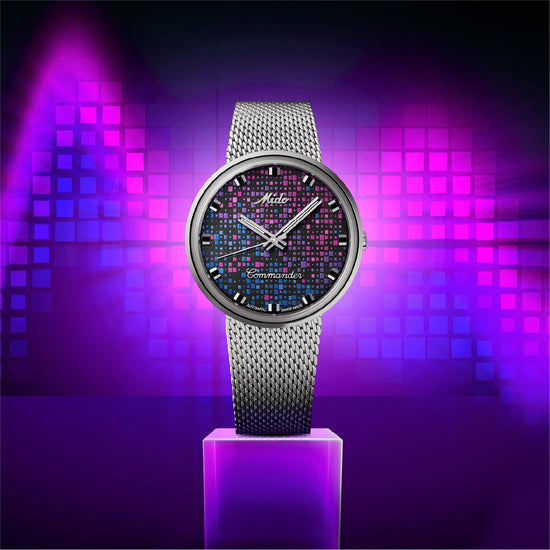 Orologio automatico Mido acciaio con quadrante effetto pixel MISURA UNICA