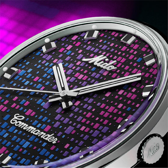 Orologio automatico Mido acciaio con quadrante effetto pixel MISURA UNICA