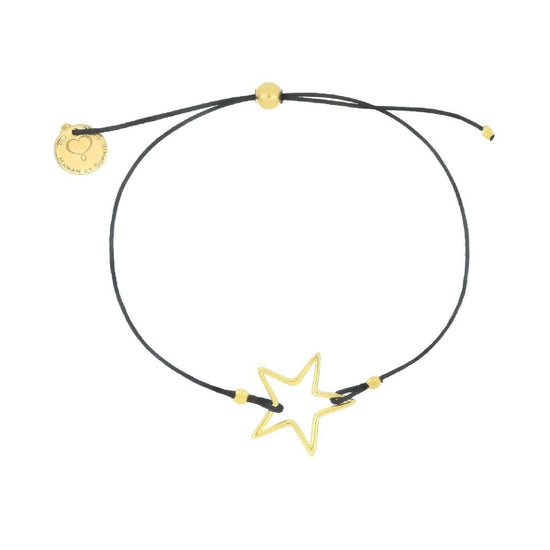 Bracciale in nylon Maman et Sophie stella in argento dorato