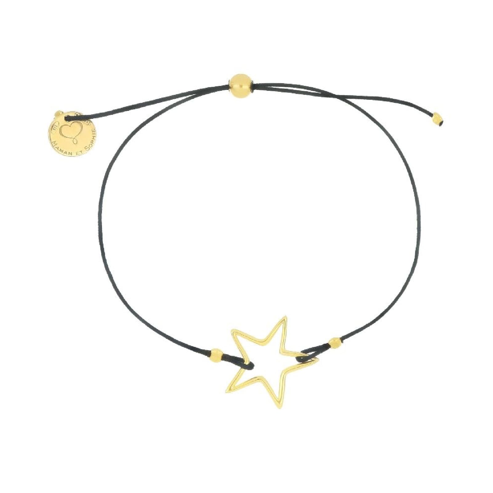 Bracciale in nylon Maman et Sophie stella in argento dorato