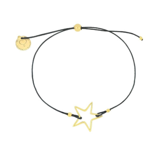 Bracciale in nylon Maman et Sophie stella in argento dorato