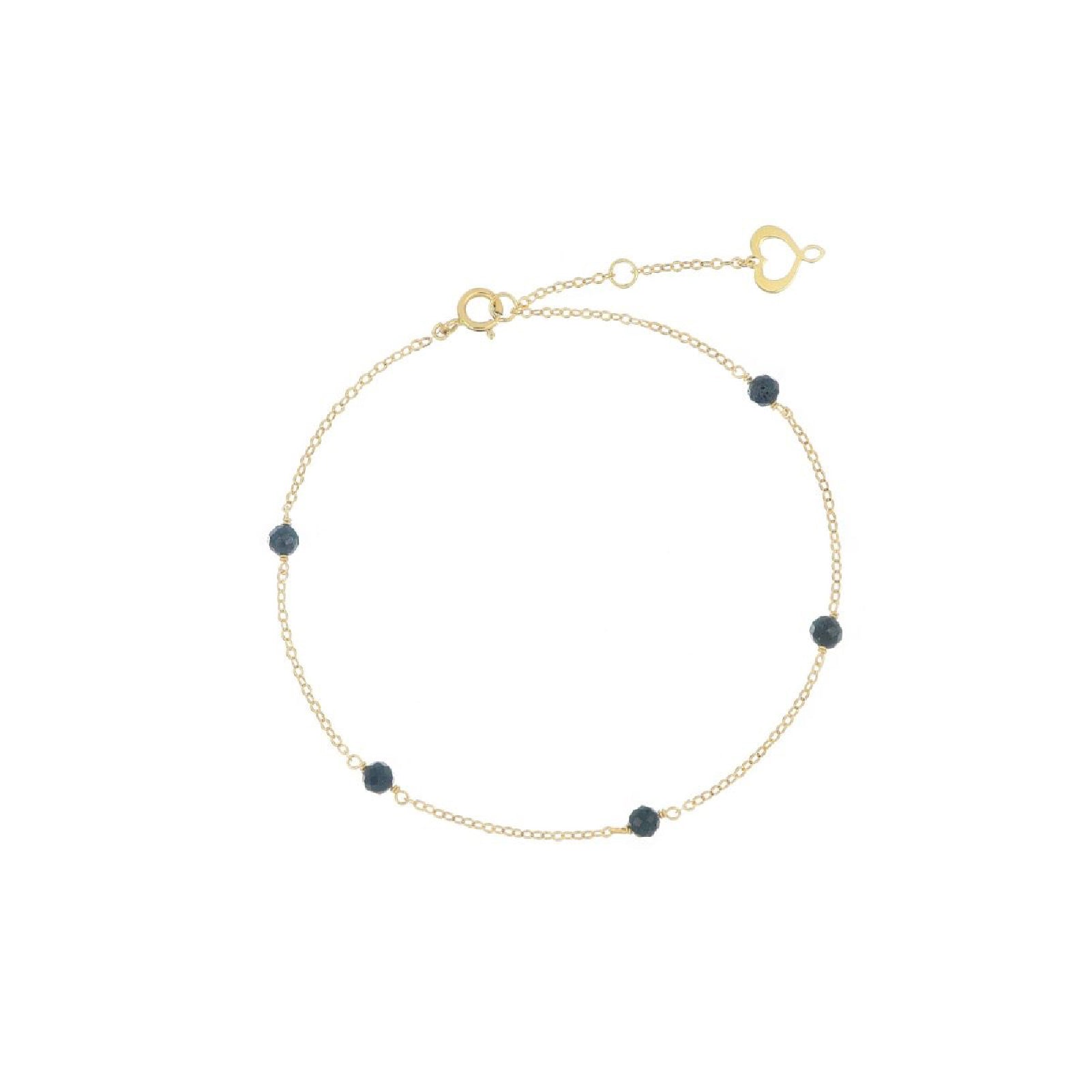 Bracciale Maman et Sophie AURUM in oro 18kt con zaffiri blu Regolabile 16,5-19 cm
