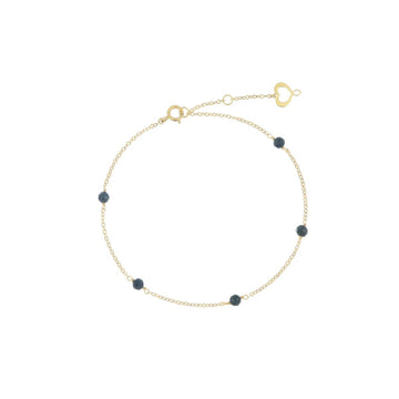 Bracciale Maman et Sophie AURUM in oro 18kt con zaffiri blu Regolabile 16,5-19 cm