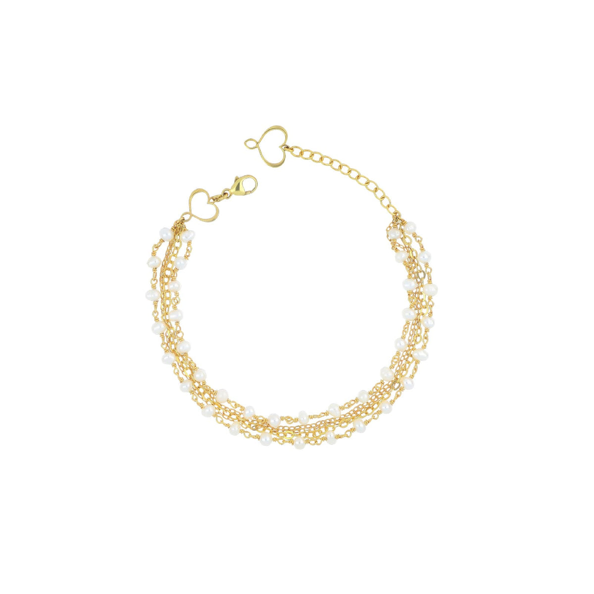 Bracciale catena Maman et Sophie argento pvd oro multifilo REGOLABILE