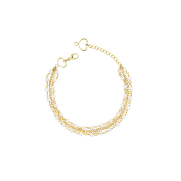 Bracciale catena Maman et Sophie argento pvd oro multifilo REGOLABILE