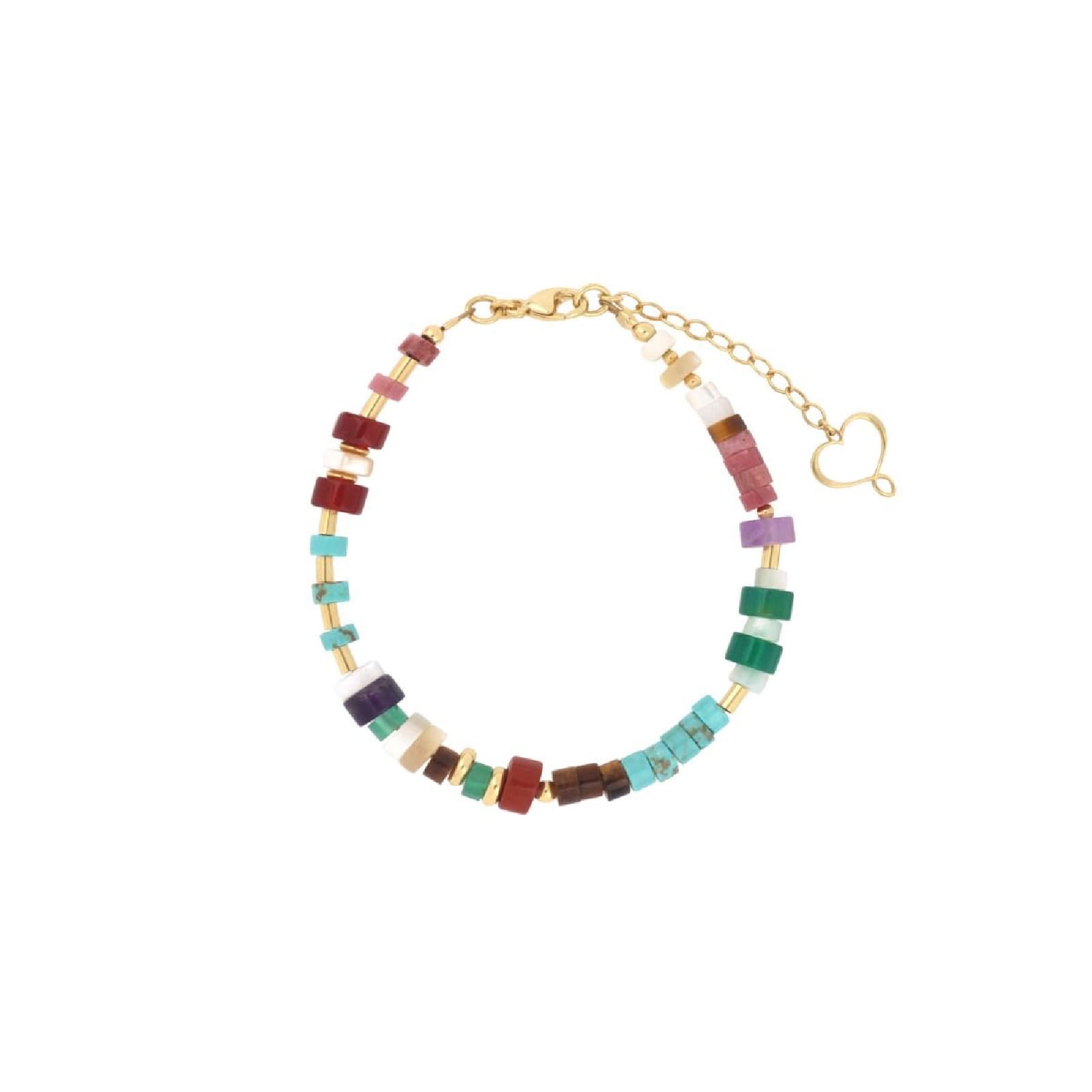 Bracciale catena Maman et Sophie con pietre naturali colorate