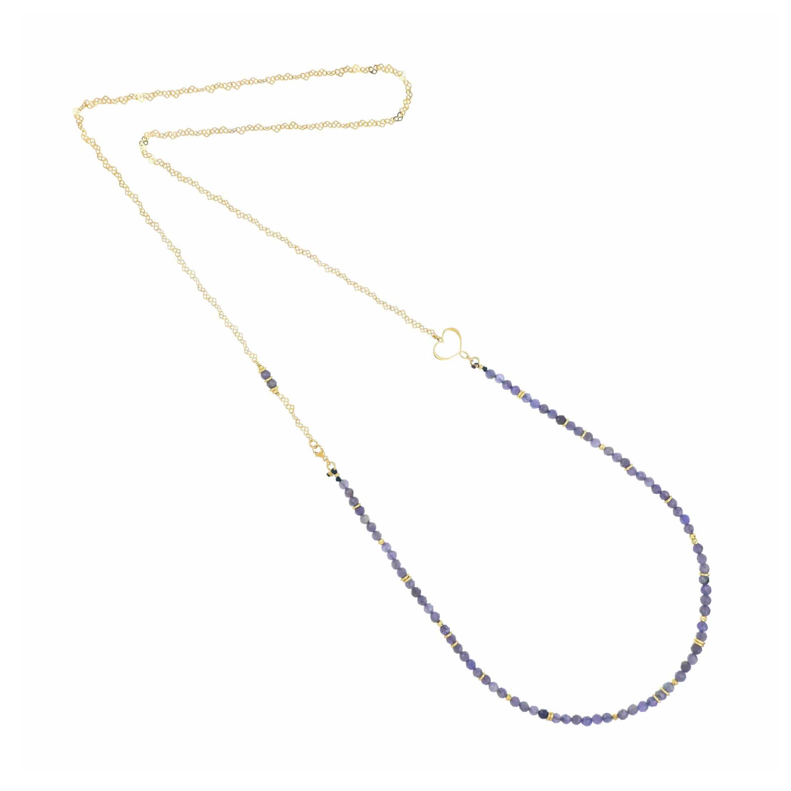 Collana Maman et Sophie in argento dorato e pietre tanzanite MISURA UNICA