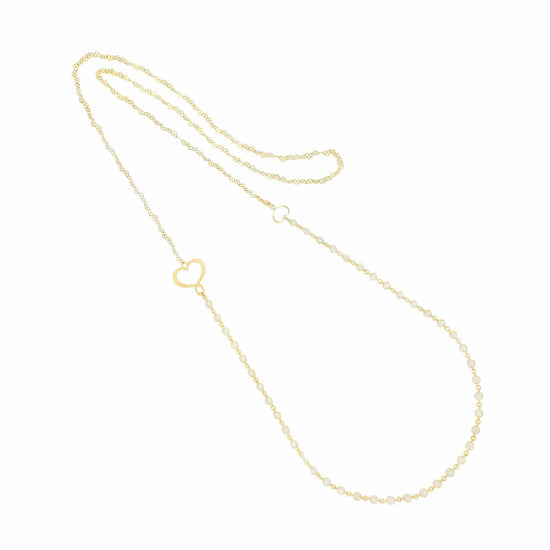 Collana Maman et Sophie argento dorato cuori e smalto perlato MISURA UNICA