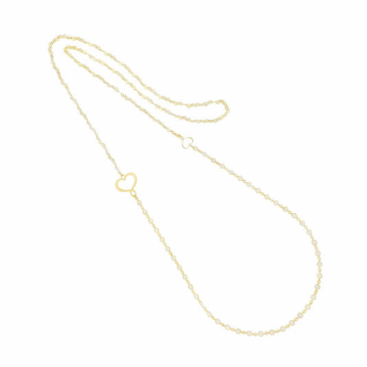 Collana Maman et Sophie argento dorato cuori e smalto perlato MISURA UNICA