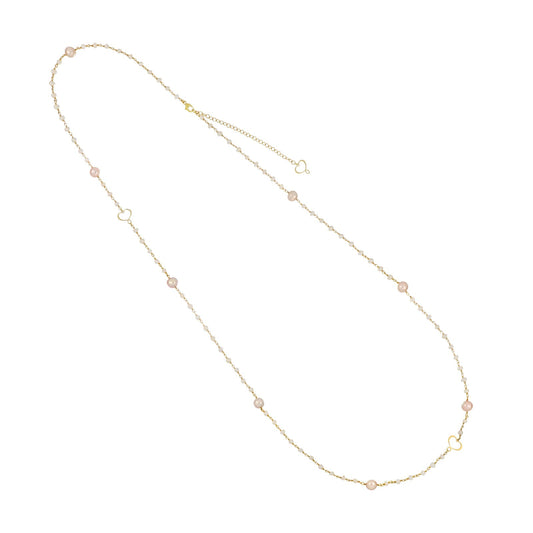 Collana lunga Maman et Sophie in argento pvd oro e perle MISURA UNICA