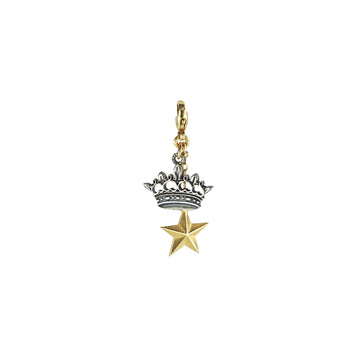 Ciondolo Maman et Sophie in argento pvd oro corona stella MISURA UNICA