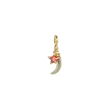 Ciondolo Maman et Sophie in argento pvd oro zanna stella MISURA UNICA