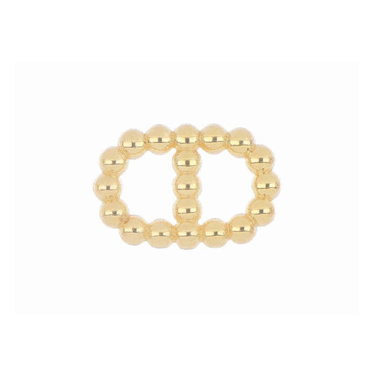 Componente fibbia Maman et Sophie in argento dorato ovale