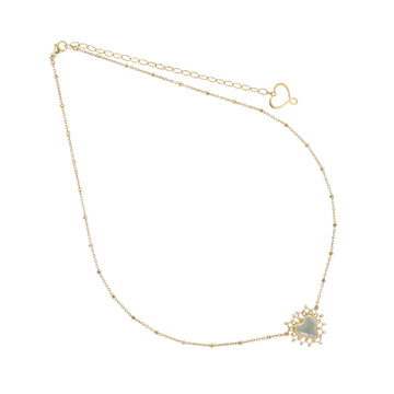 Collana girocollo Maman et Sophie in argento pvd oro cuore MISURA UNICA