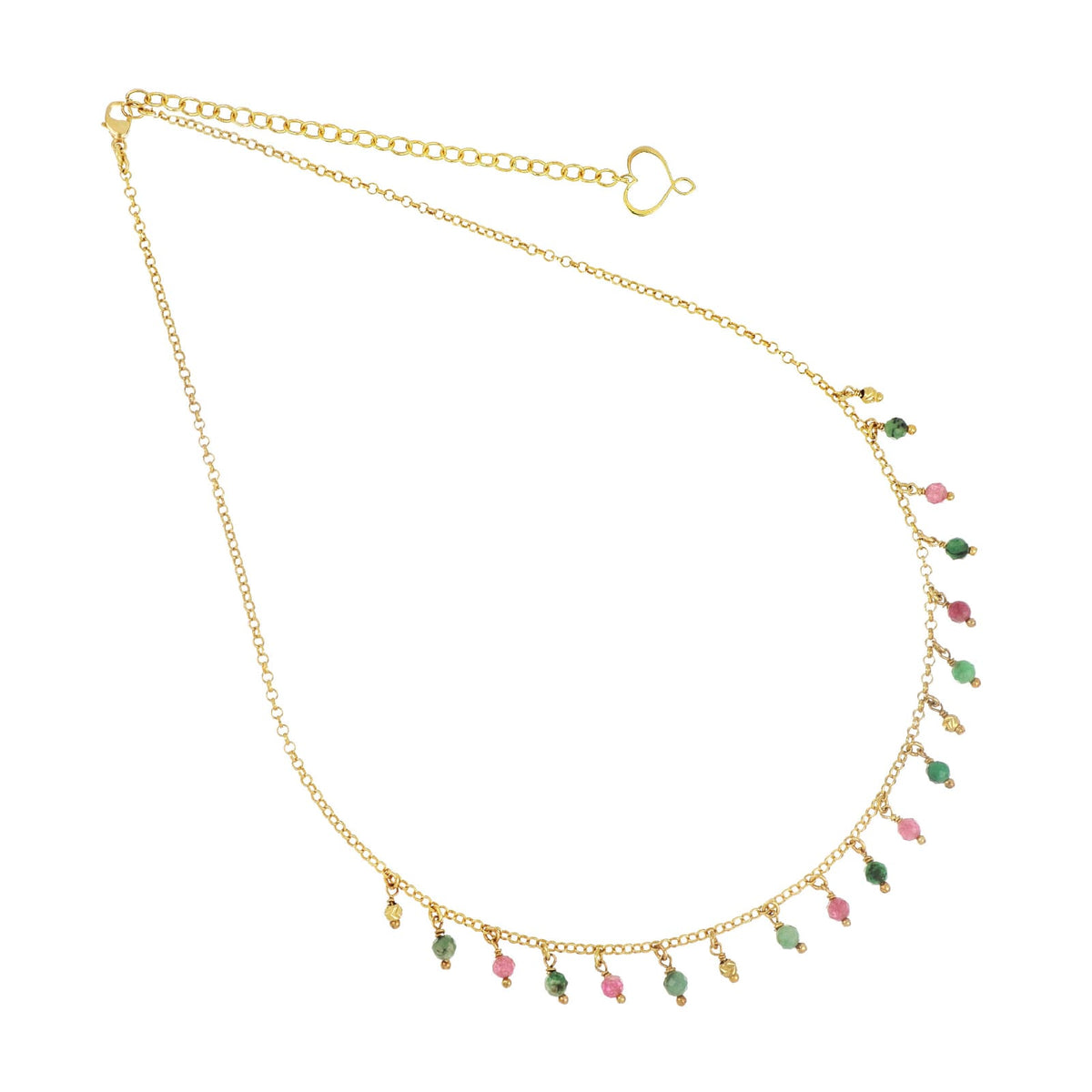 Collana girocollo Maman et Sophie in argento pvd oro frange MISURA UNICA