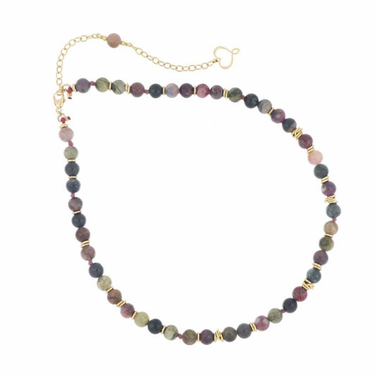 Collana Maman et Sophie argento con tormalina multicolor MISURA UNICA