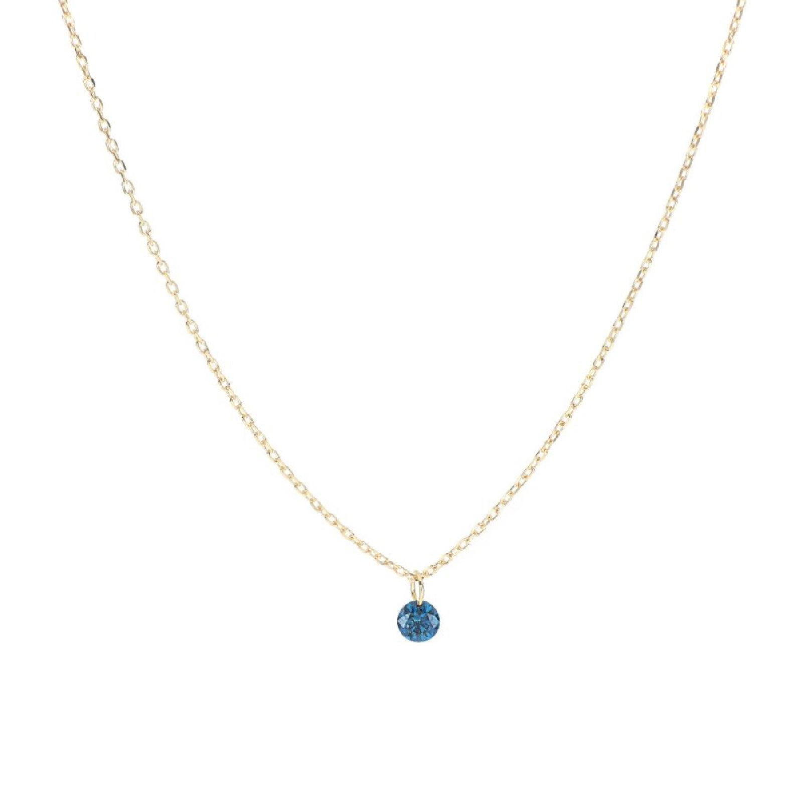 Collana in oro 18kt donna Maman et Sophie AURUM diamante blu MISURA UNICA