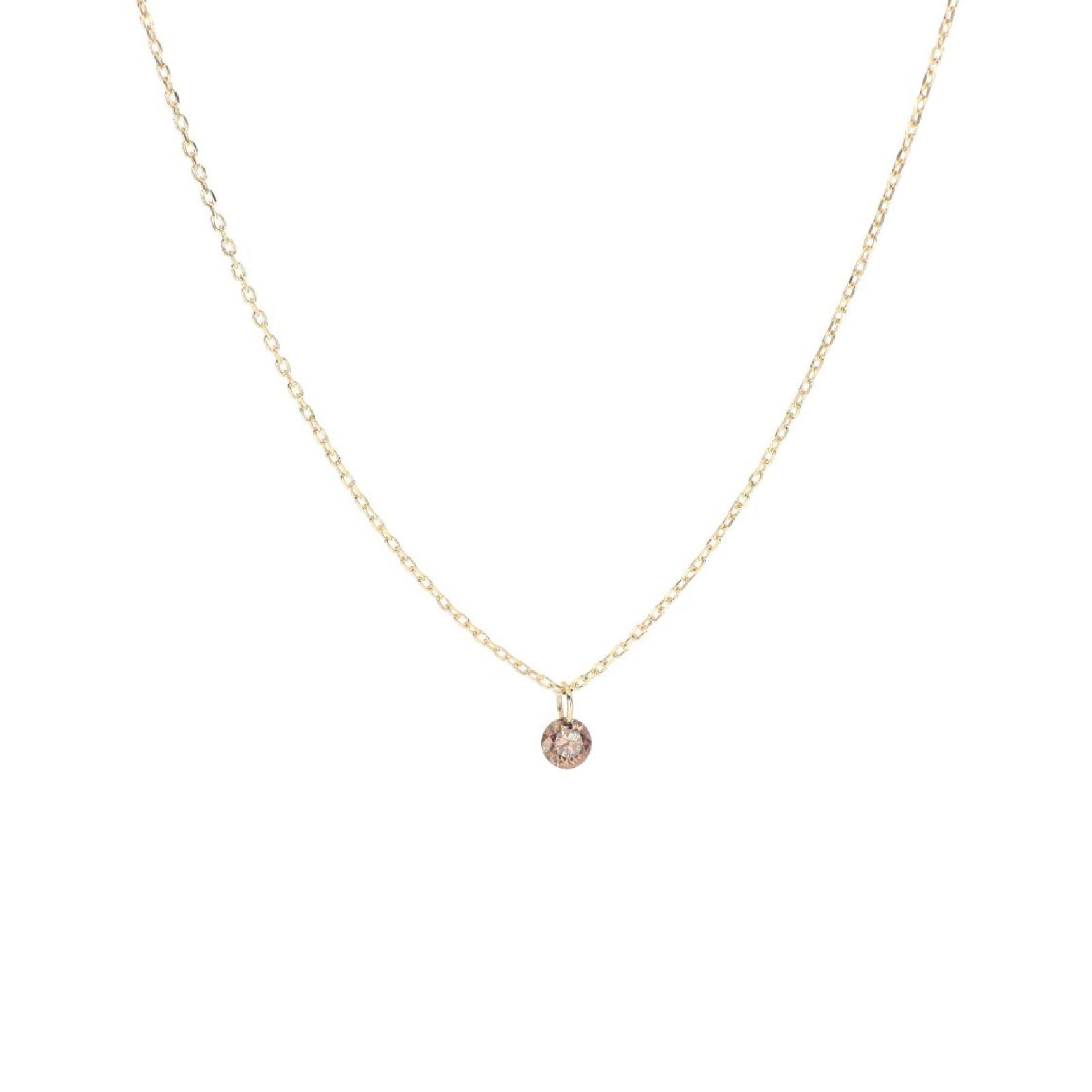 Collana oro 18kt Maman et Sophie AURUM diamante marrone MISURA UNICA