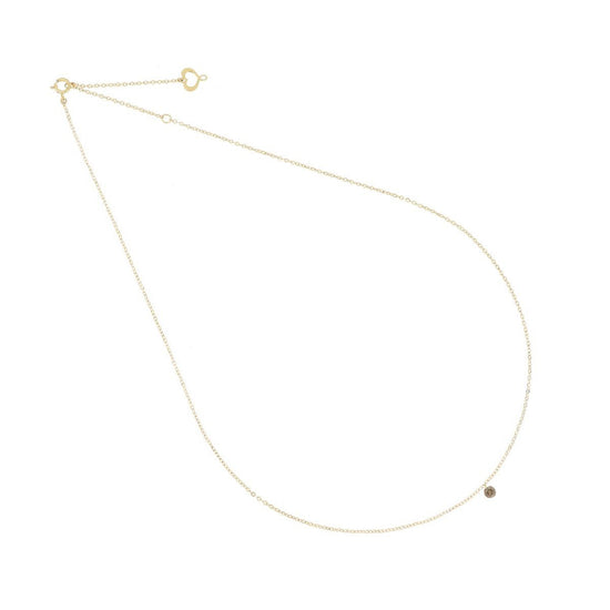 Collana oro 18kt Maman et Sophie AURUM diamante marrone MISURA UNICA