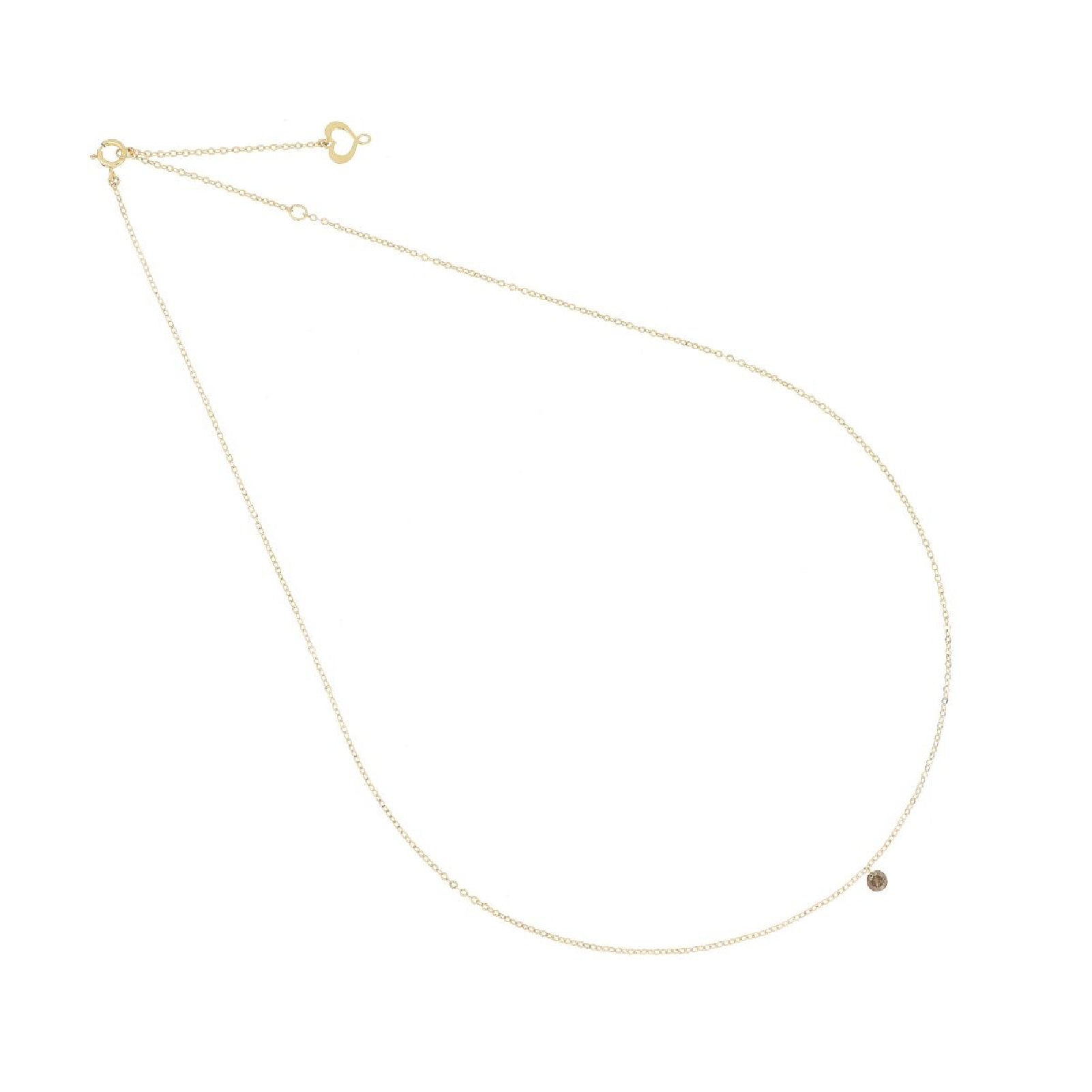 Collana oro 18kt Maman et Sophie AURUM diamante marrone MISURA UNICA