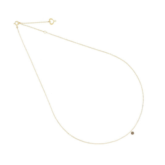 Collana oro 18kt Maman et Sophie AURUM diamante marrone MISURA UNICA