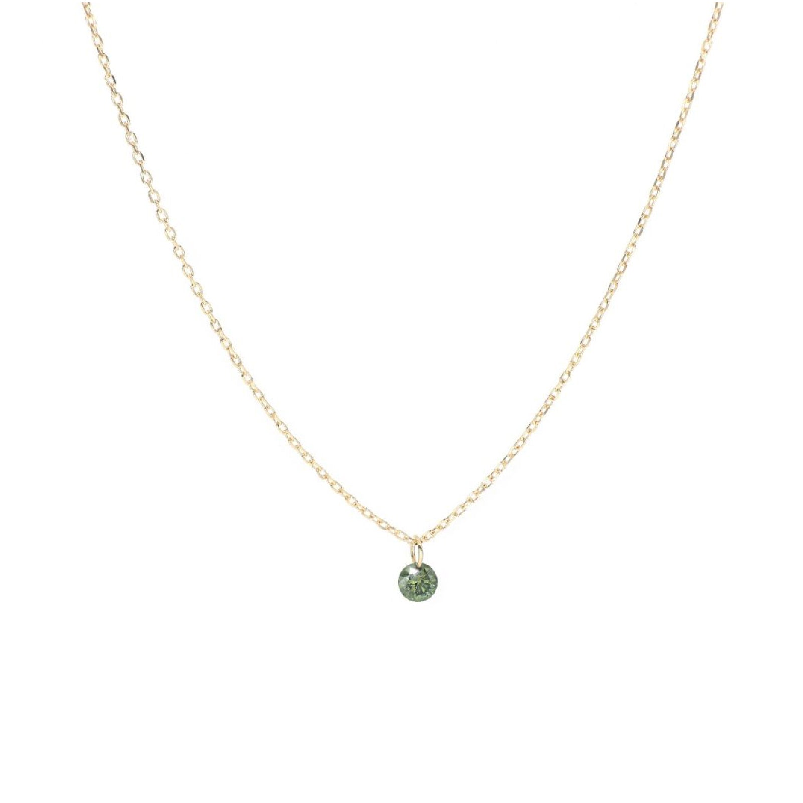 Collana in oro 18kt Maman et Sophie AURUM con diamante verde MISURA UNICA