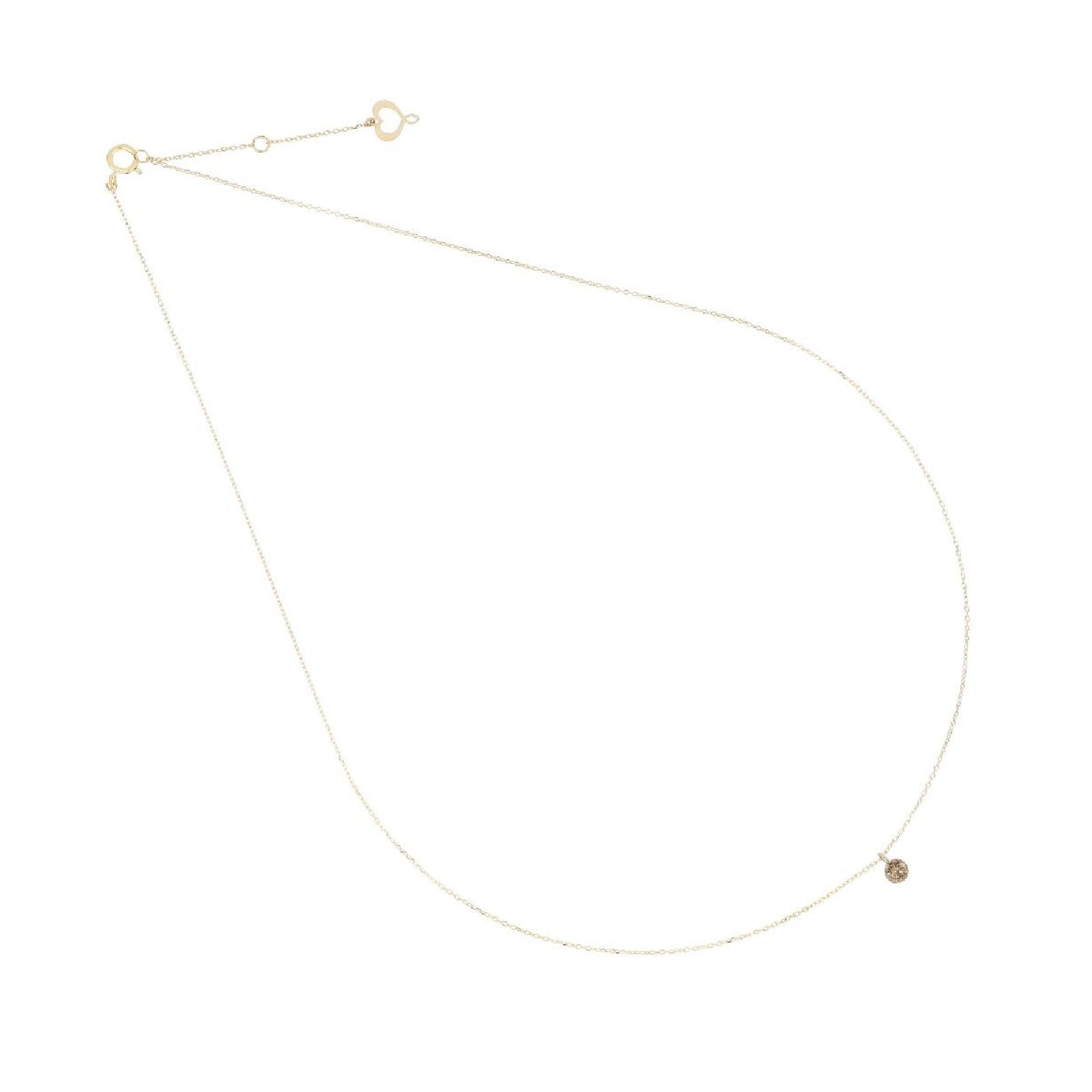 Collana in oro 18kt Maman et Sophie AURUM diamante marrone MISURA UNICA