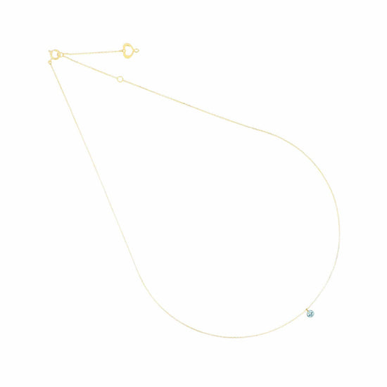 Collana Maman et Sophie in oro 18k topazio azzurro pendente MISURA UNICA