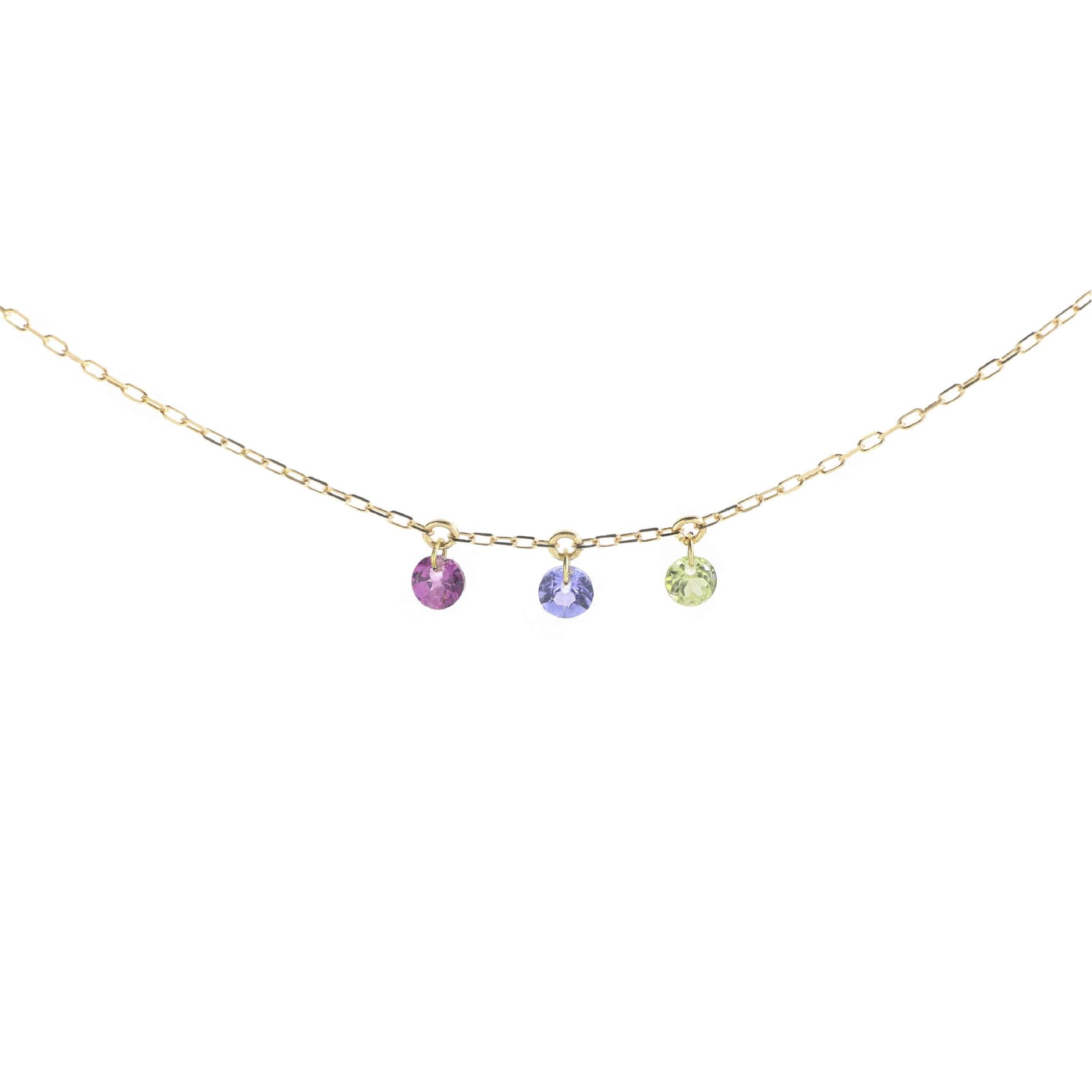 Collana girocollo Maman et Sophie in oro giallo con rodolite MISURA UNICA