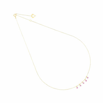 Collana Maman et Sophie in oro 18k pietre rodolite pendenti MISURA UNICA